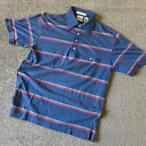 Vintage 80's Windridge by Mervyn's Combed Cotton Striped Polo Men's Size Medium
